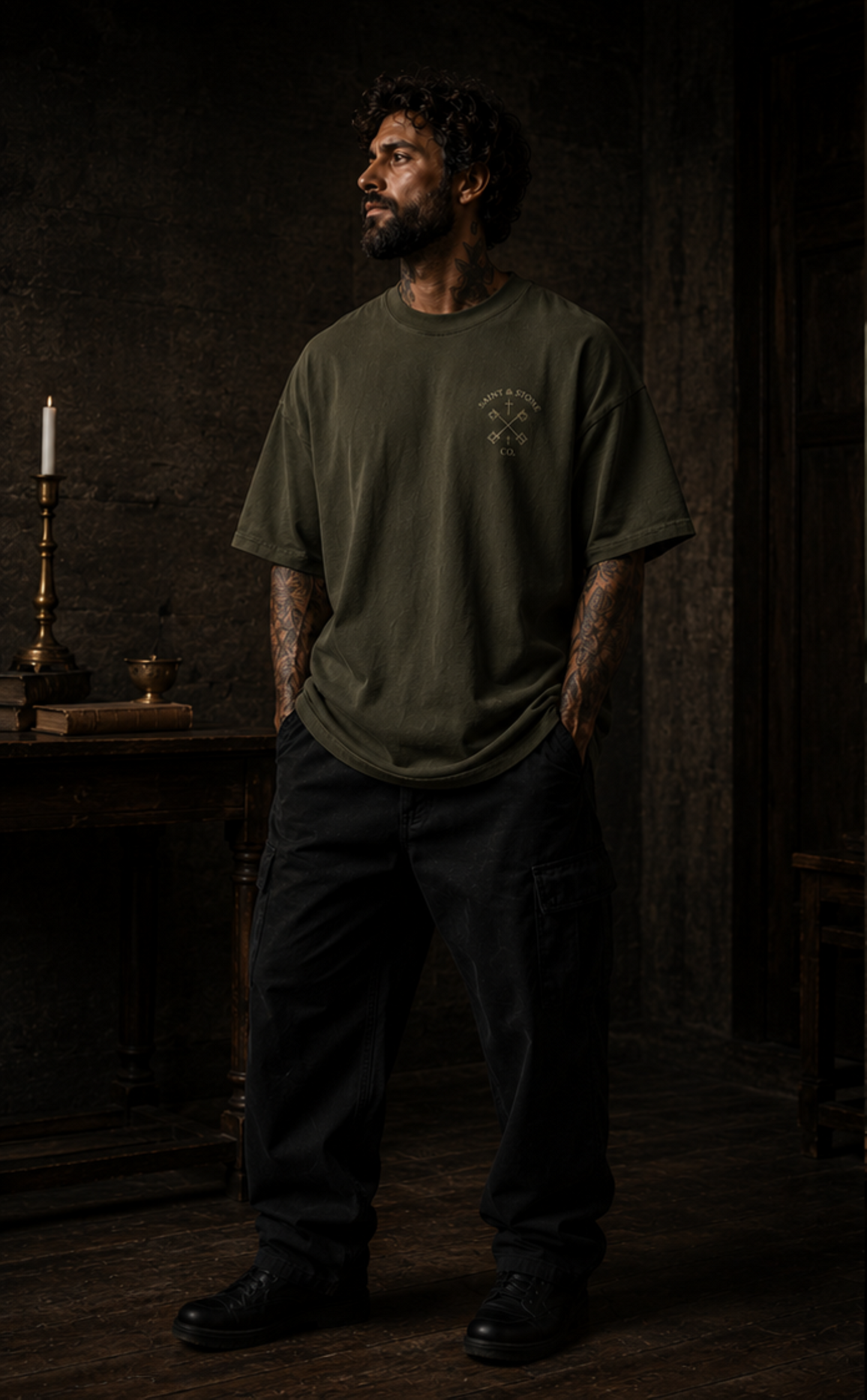 Saint & Stone Co Signature Oversized Christian Streetwear T-Shirt
