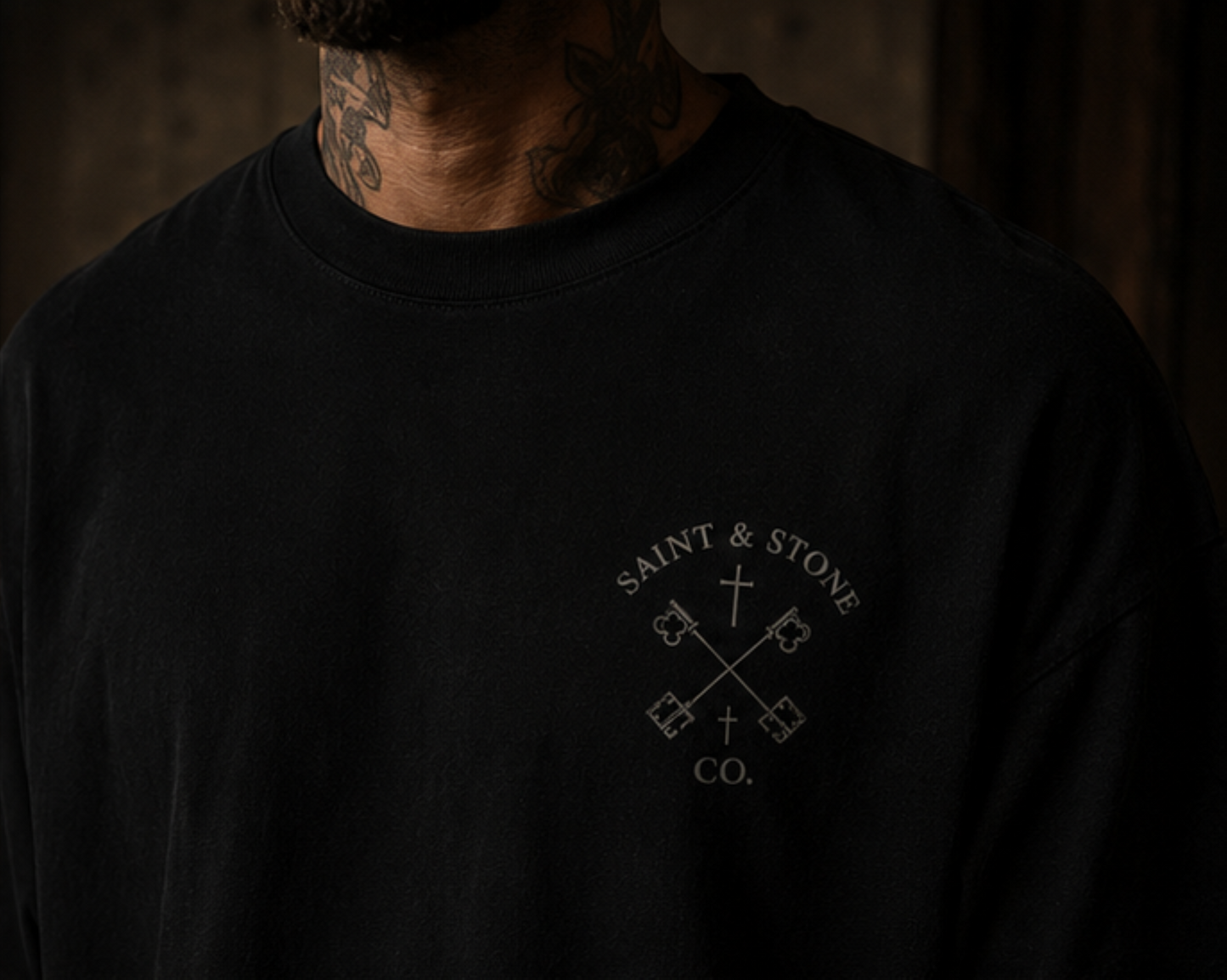 Faith Over Fear Christian Oversized T-Shirt | Matthew 14 Bible Verse Catholic Streetwear Tee