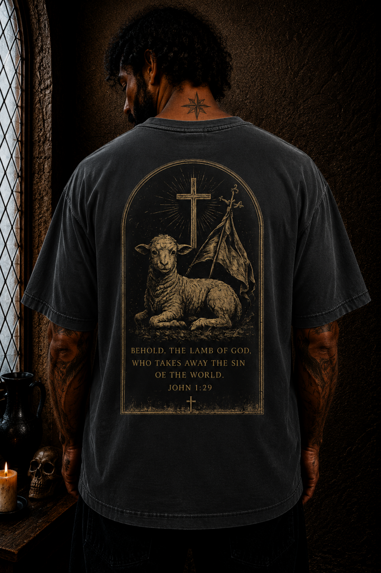 Lamb of God John 1:29 Oversized Christian Streetwear T-Shirt