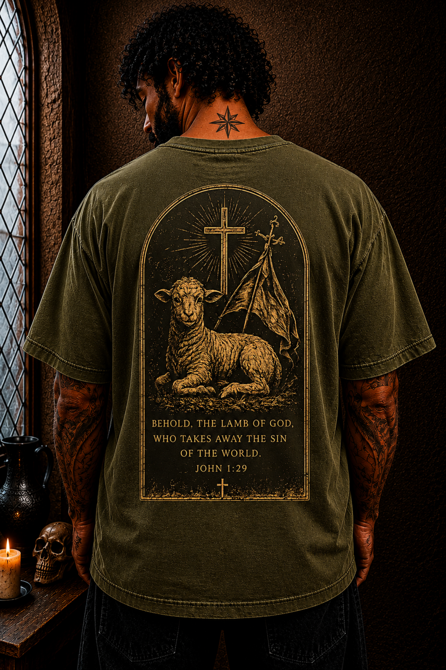 Lamb of God John 1:29 Oversized Christian Streetwear T-Shirt
