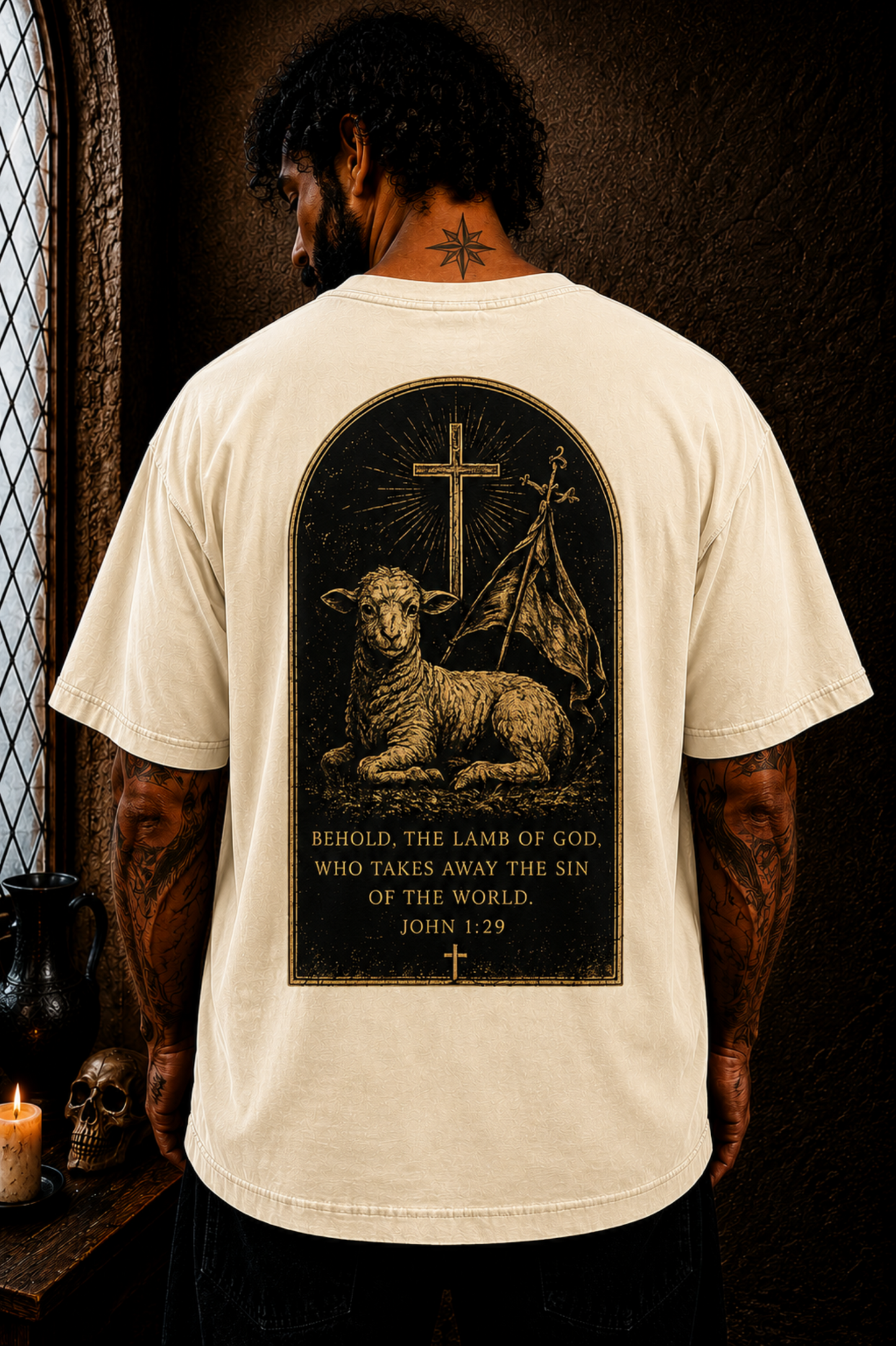 Lamb of God John 1:29 Oversized Christian Streetwear T-Shirt