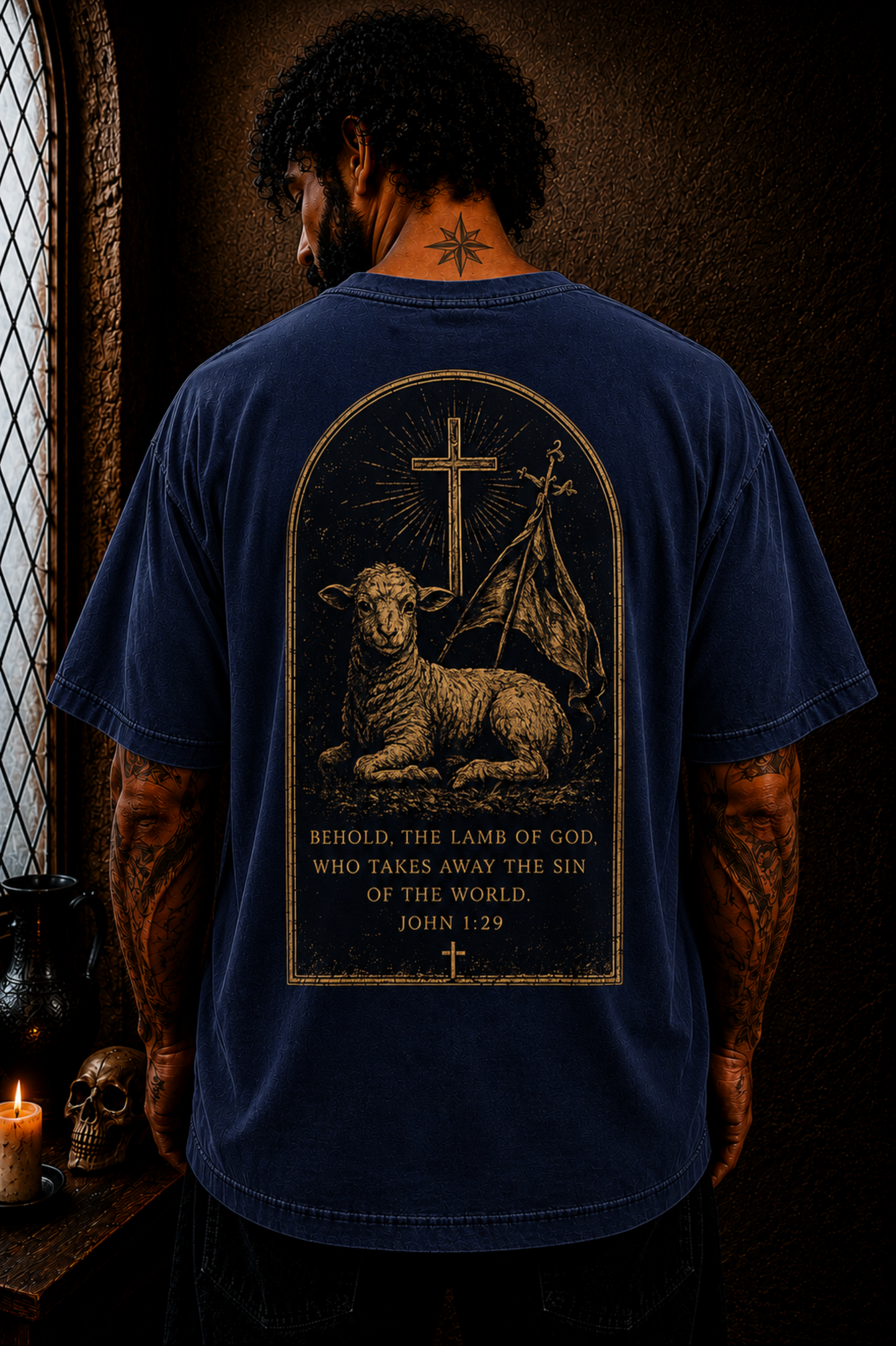 Lamb of God John 1:29 Oversized Christian Streetwear T-Shirt