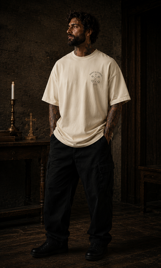 Saint Gregory the Great Oversized Catholic Streetwear T-Shirt | Saint & Stone Co