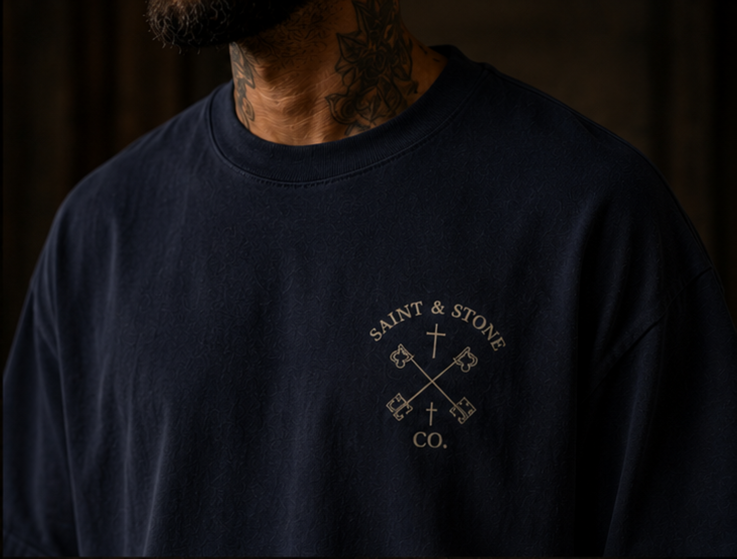 Faith Over Fear Christian Oversized T-Shirt | Matthew 14 Bible Verse Catholic Streetwear Tee