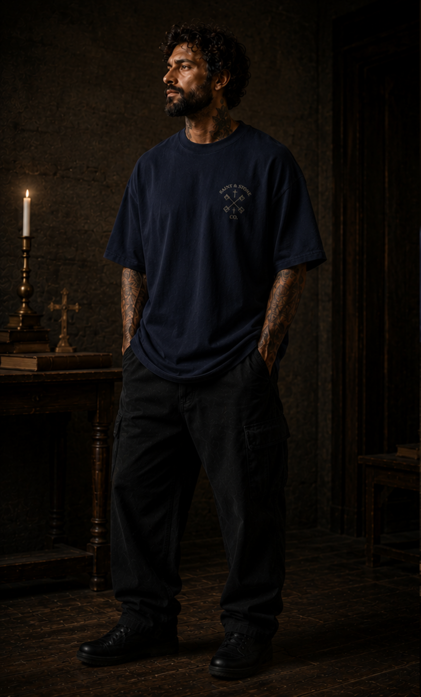Christ Is King Christian Oversized T-Shirt | John 18:37 Catholic Streetwear Graphic Tee