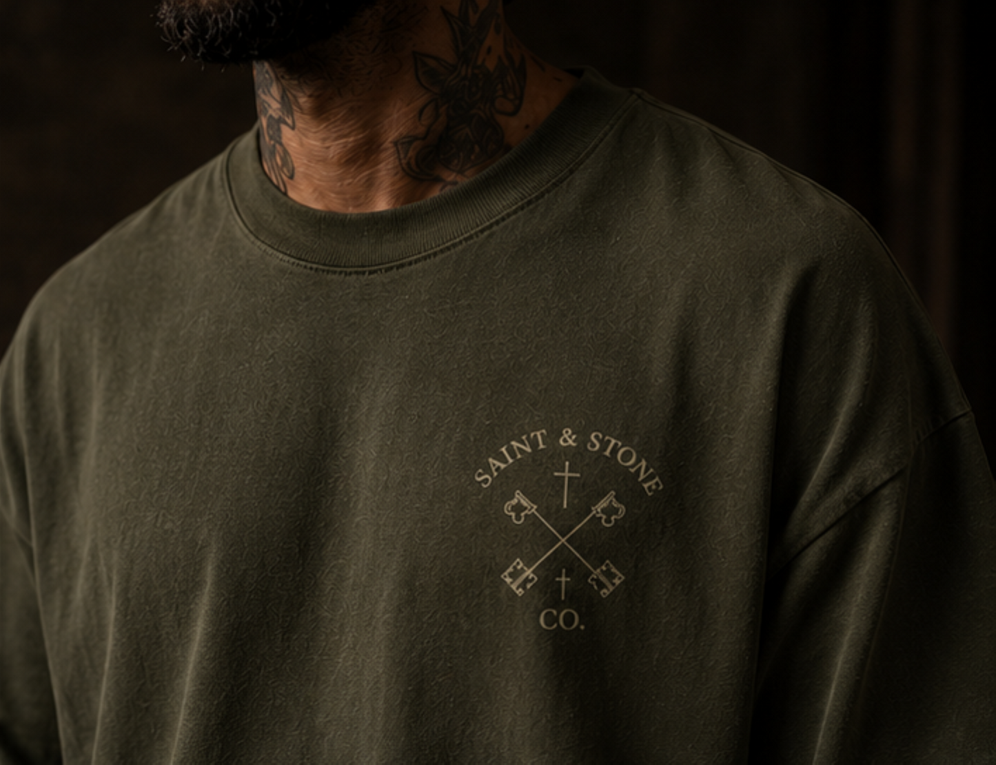 Faith Over Fear Christian Oversized T-Shirt | Matthew 14 Bible Verse Catholic Streetwear Tee