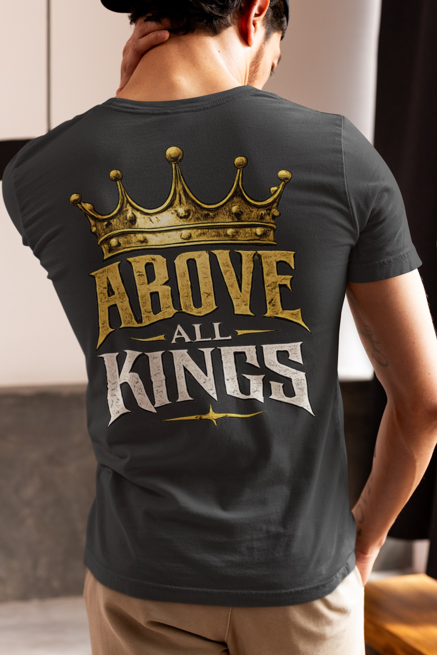 King of Kings Christian Graphic T-Shirt | Above All Kings Religious Streetwear Tee