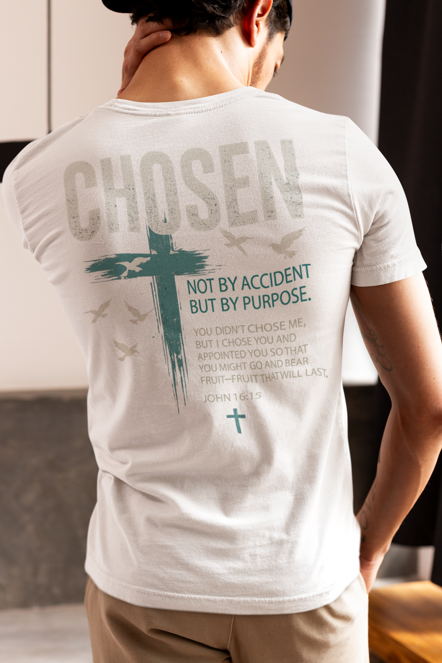 Chosen Christian Graphic T-Shirt | Not Lucky Chosen Faith-Based Streetwear Tee