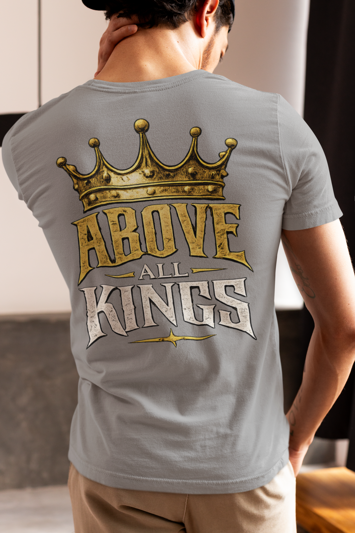King of Kings Christian Graphic T-Shirt | Above All Kings Religious Streetwear Tee
