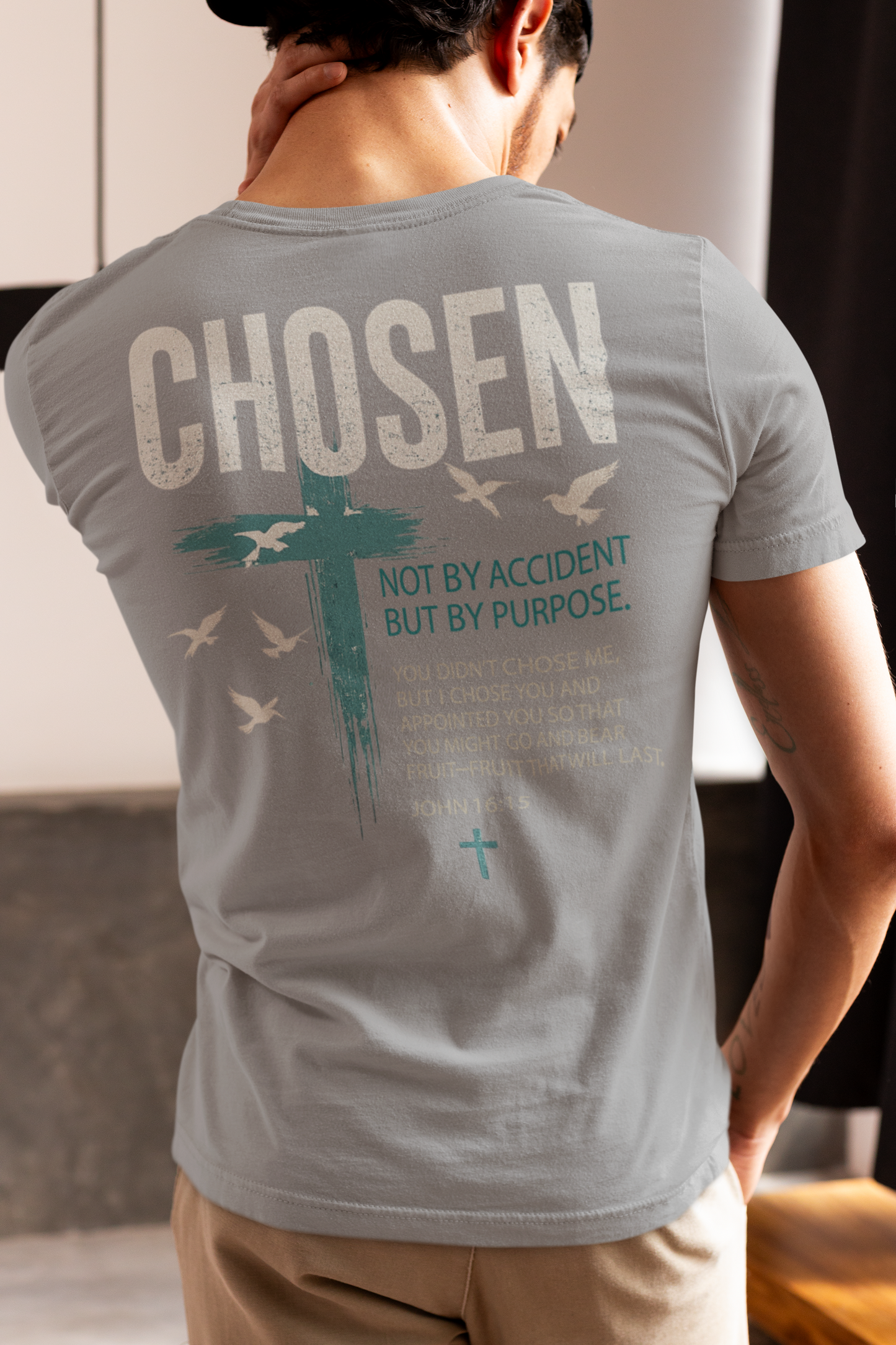 Chosen Christian Graphic T-Shirt | Not Lucky Chosen Faith-Based Streetwear Tee