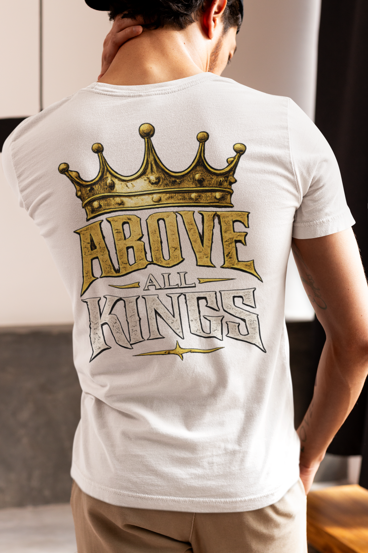 King of Kings Christian Graphic T-Shirt | Above All Kings Religious Streetwear Tee