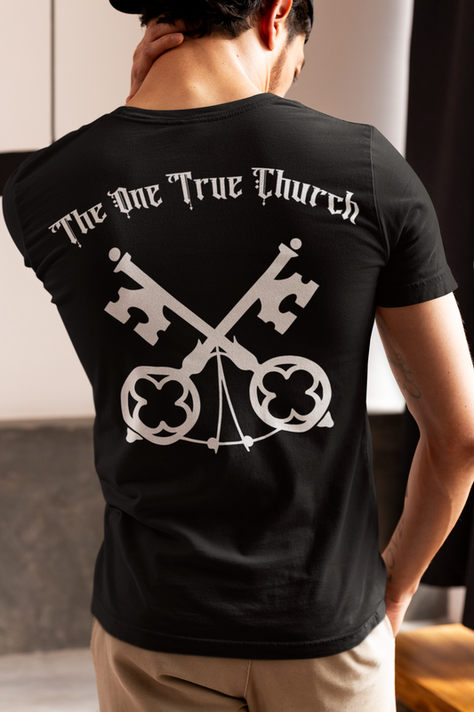 Matthew 16:18 Christian Graphic T-Shirt | One True Church Catholic Streetwear Tee