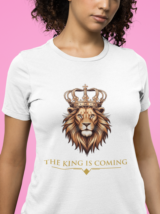 The King Is Coming Shirt – Lion of Judah Christian Graphic Tee (Copy)