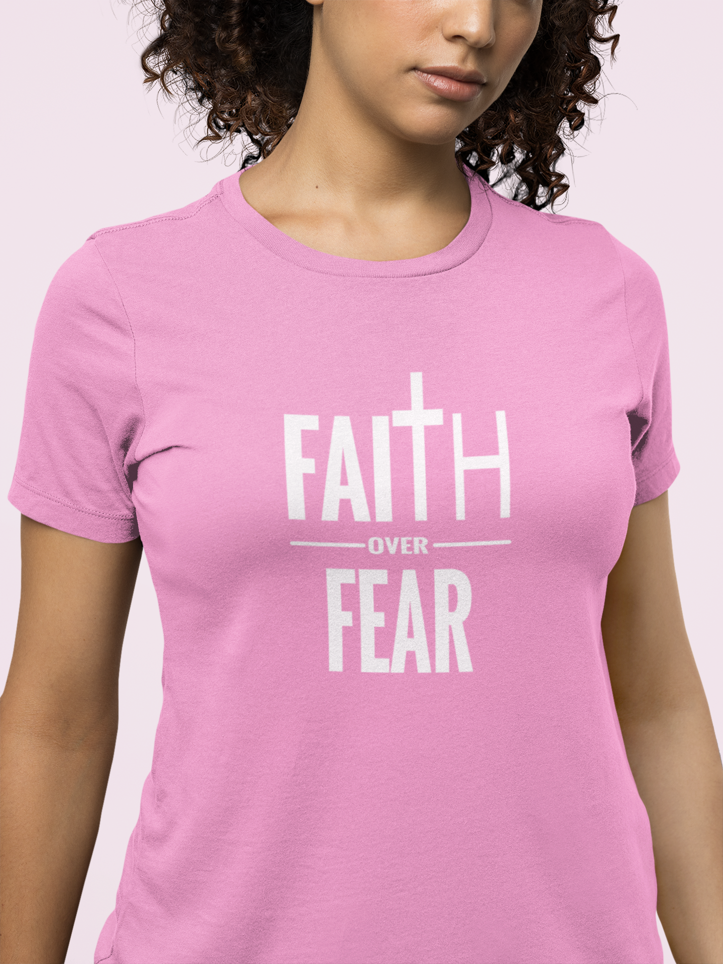 Faith Over Fear Christian T-Shirt – Bold Cross Graphic Tee (Copy)