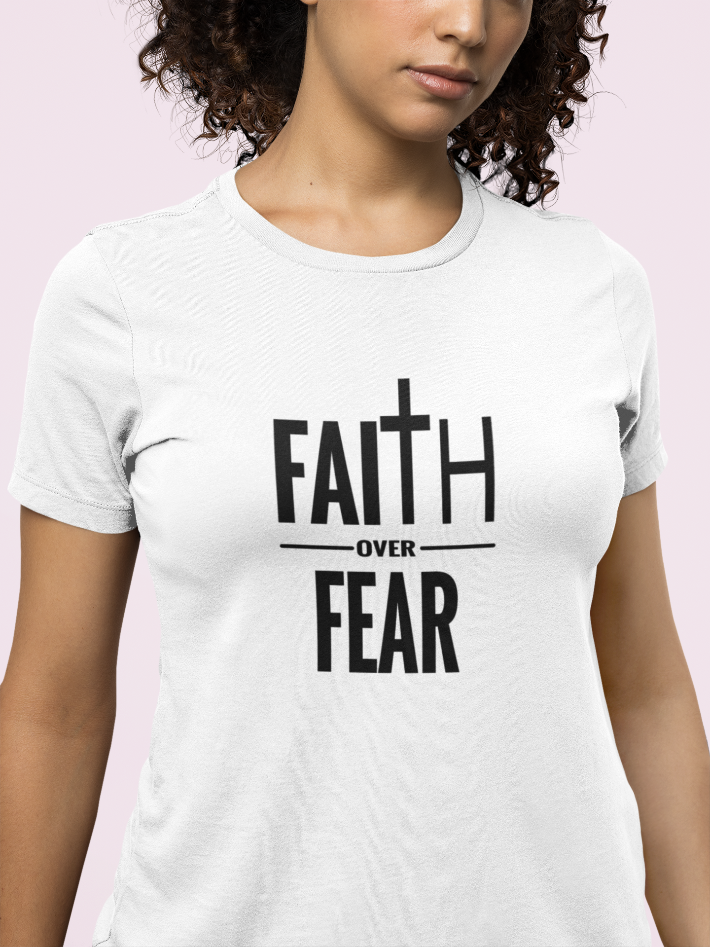 Faith Over Fear Christian T-Shirt – Bold Cross Graphic Tee (Copy)