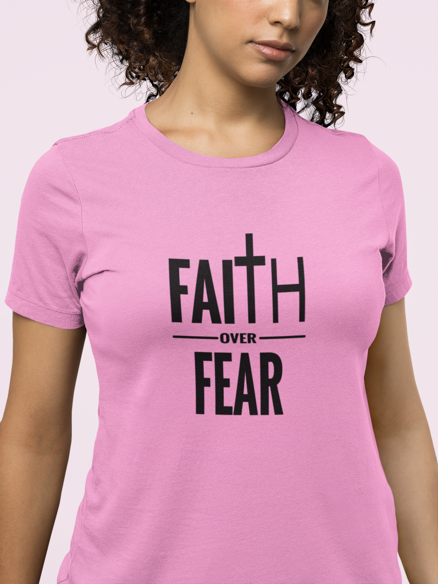 Faith Over Fear Christian T-Shirt – Bold Cross Graphic Tee (Copy)
