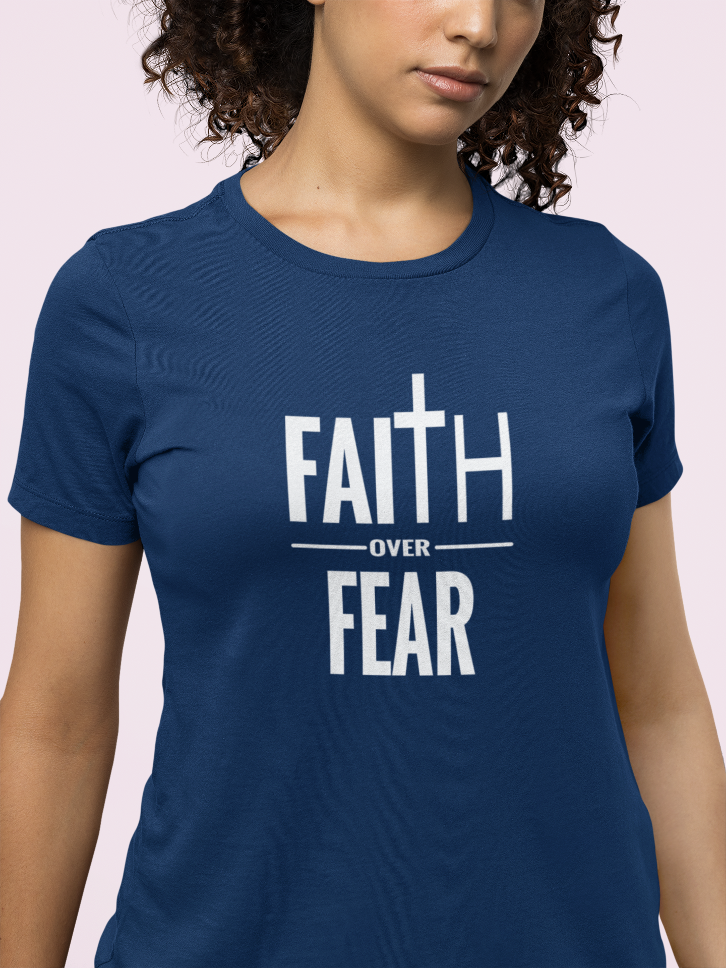 Faith Over Fear Christian T-Shirt – Bold Cross Graphic Tee (Copy)