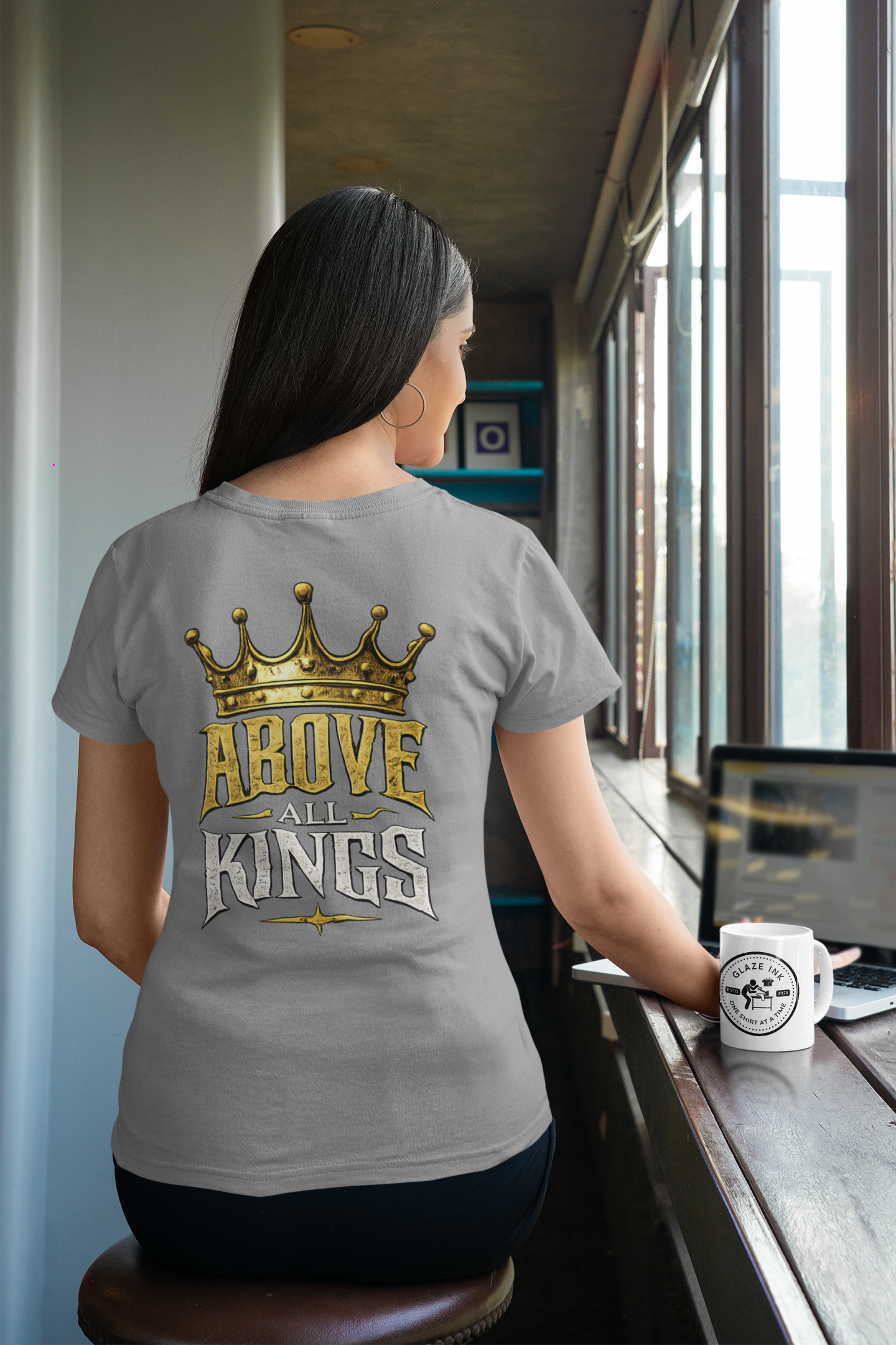 King of Kings Christian Graphic T-Shirt | Above All Kings Religious Streetwear Tee