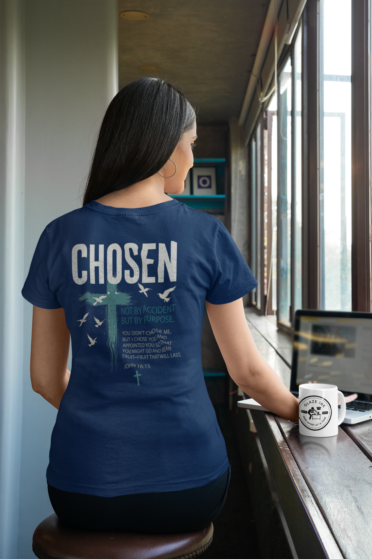 Chosen Christian Graphic T-Shirt | Not Lucky Chosen Faith-Based Streetwear Tee