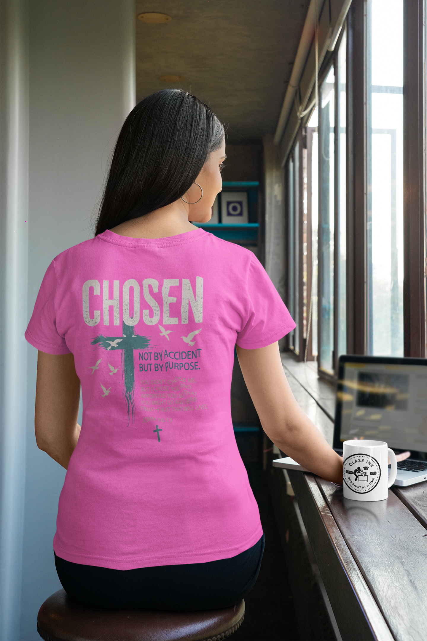Chosen Christian Graphic T-Shirt | Not Lucky Chosen Faith-Based Streetwear Tee