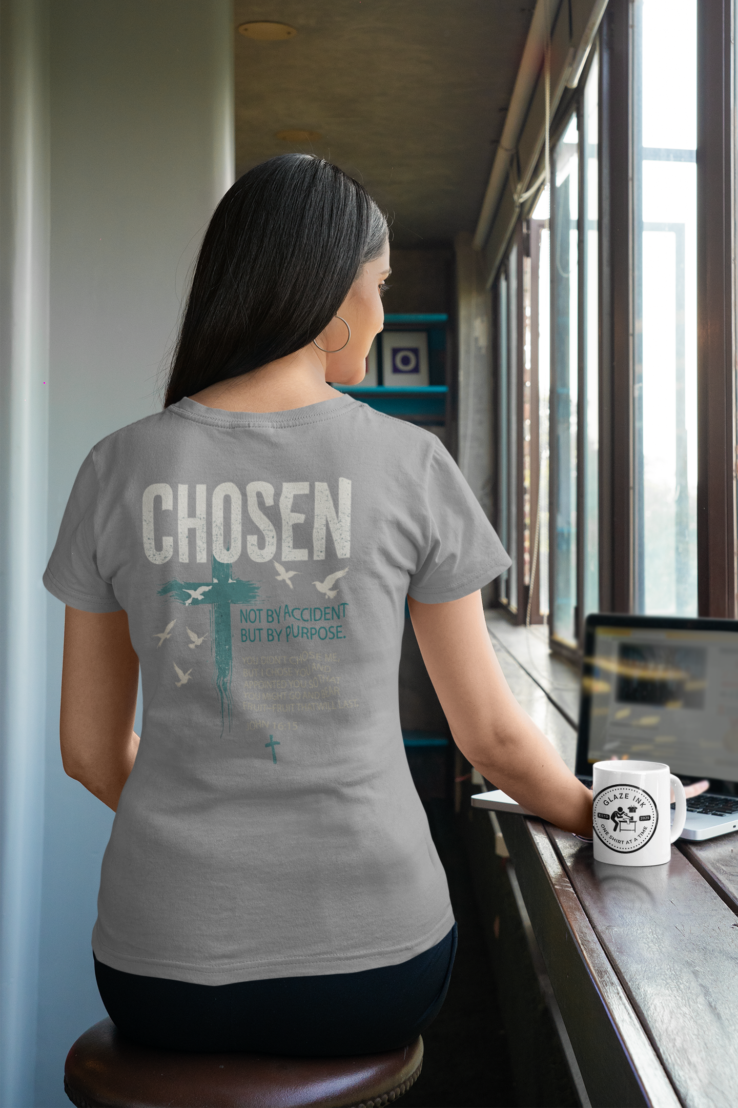 Chosen Christian Graphic T-Shirt | Not Lucky Chosen Faith-Based Streetwear Tee