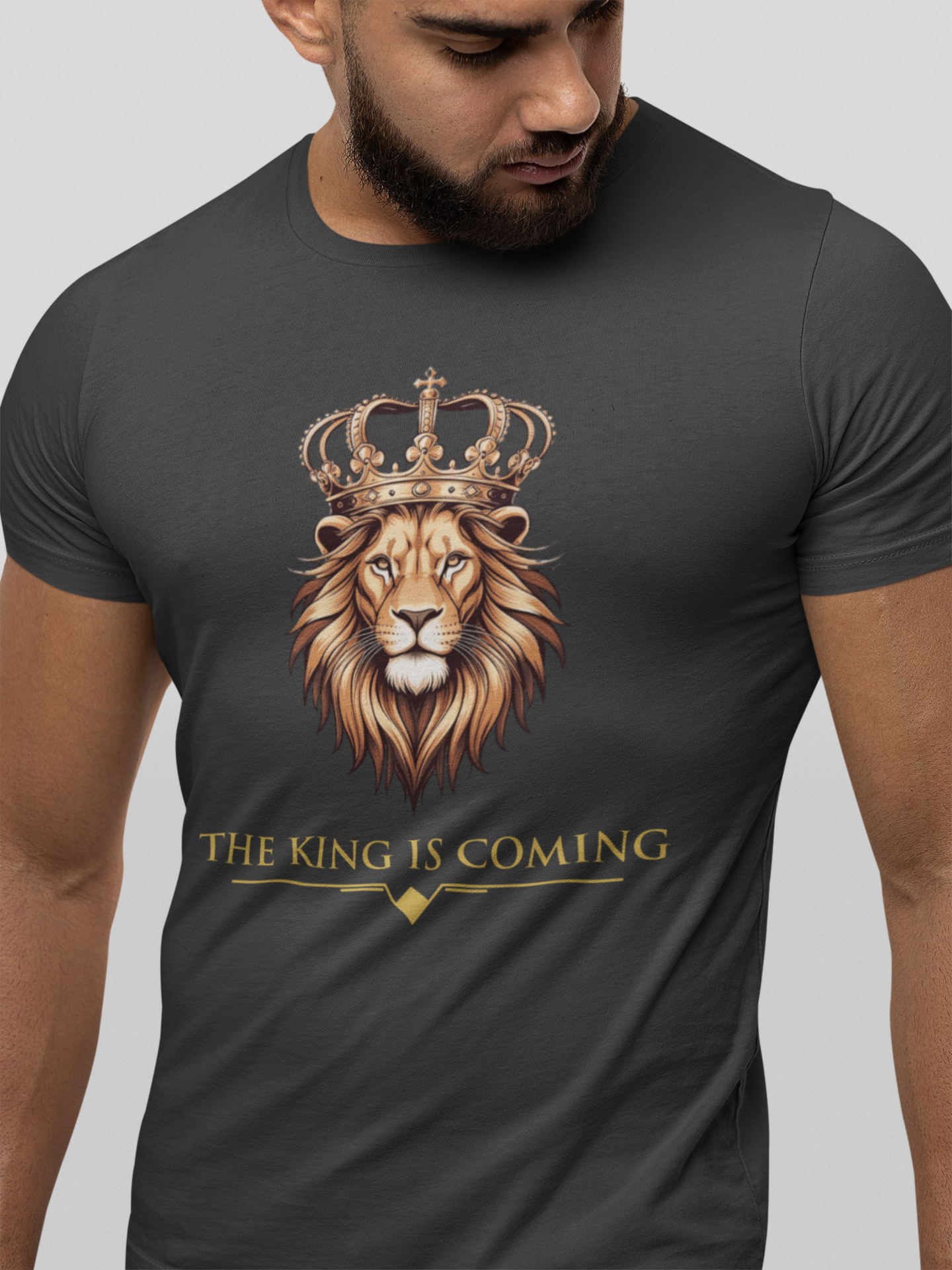 The King Is Coming Shirt – Lion of Judah Christian Graphic Tee