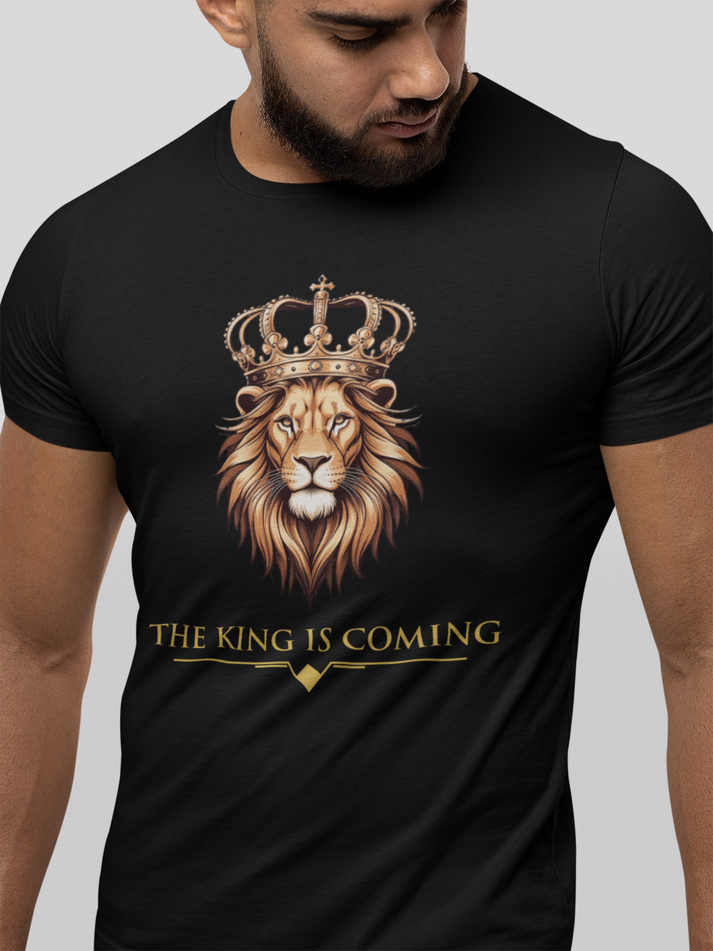 The King Is Coming Shirt – Lion of Judah Christian Graphic Tee