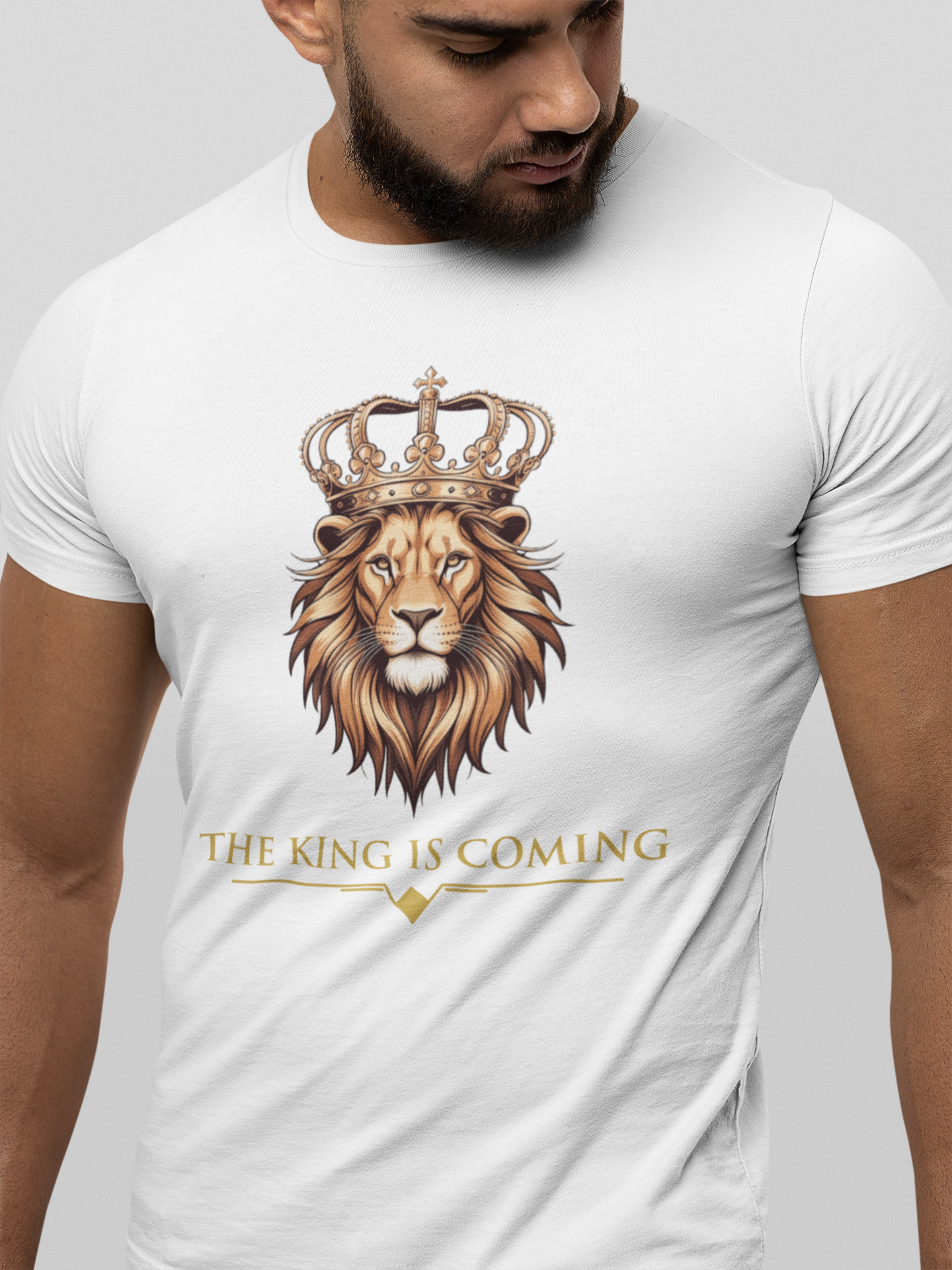 The King Is Coming Shirt – Lion of Judah Christian Graphic Tee