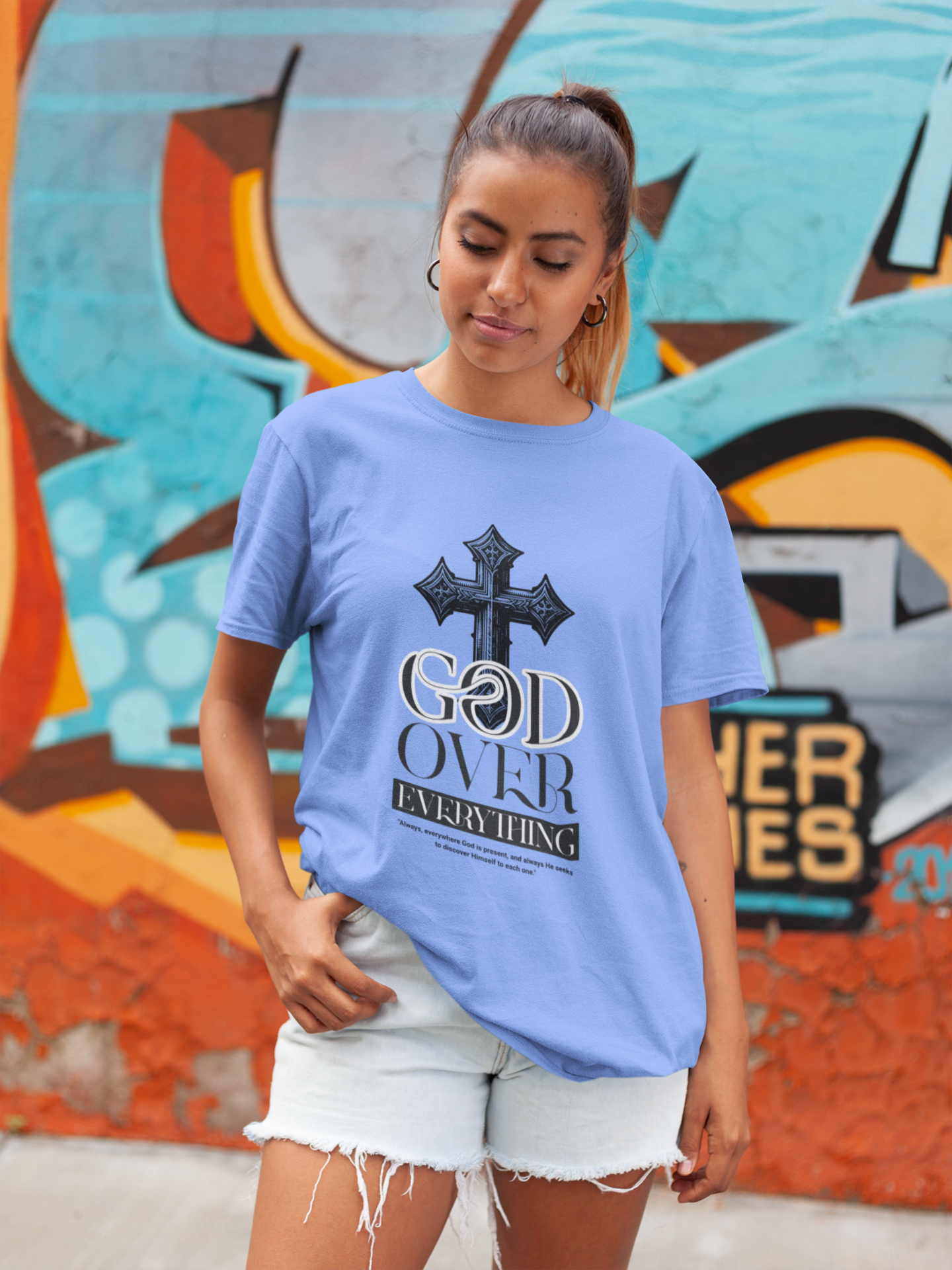 God Over Everything Shirt – Christian Faith Graphic Tee