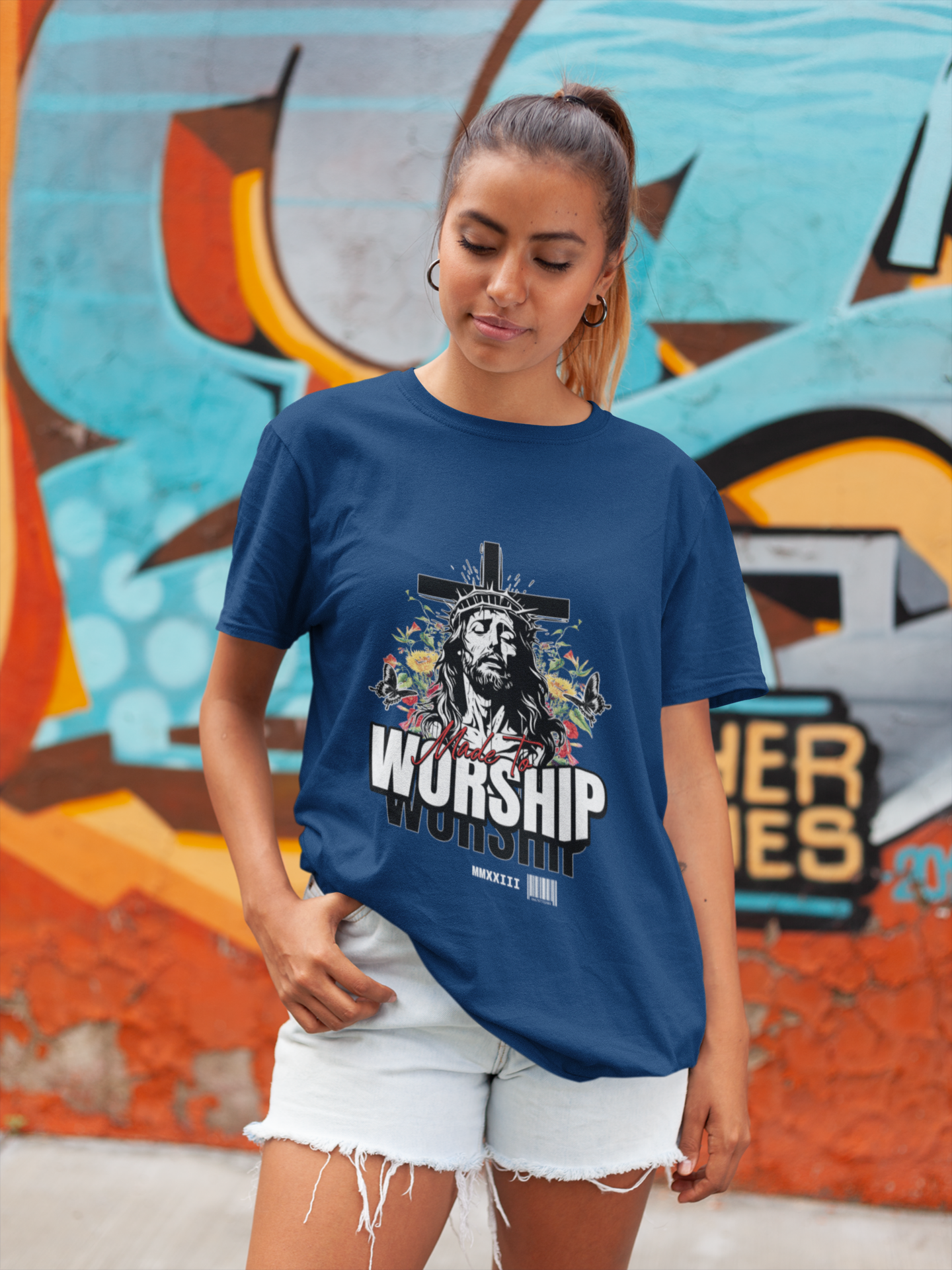 Worship Christian T-Shirt – Praise God Faith Streetwear Tee