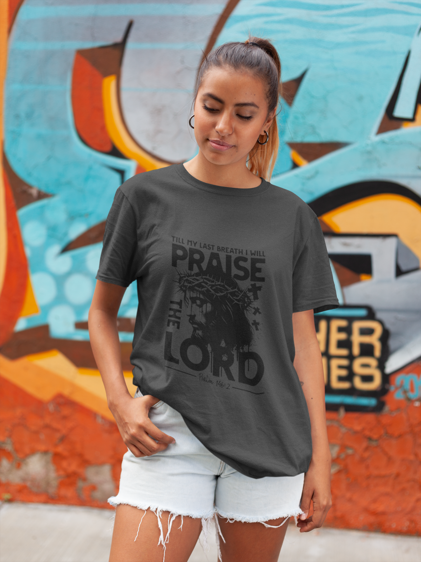Worship Christian T-Shirt – Praise God Faith Graphic Tee