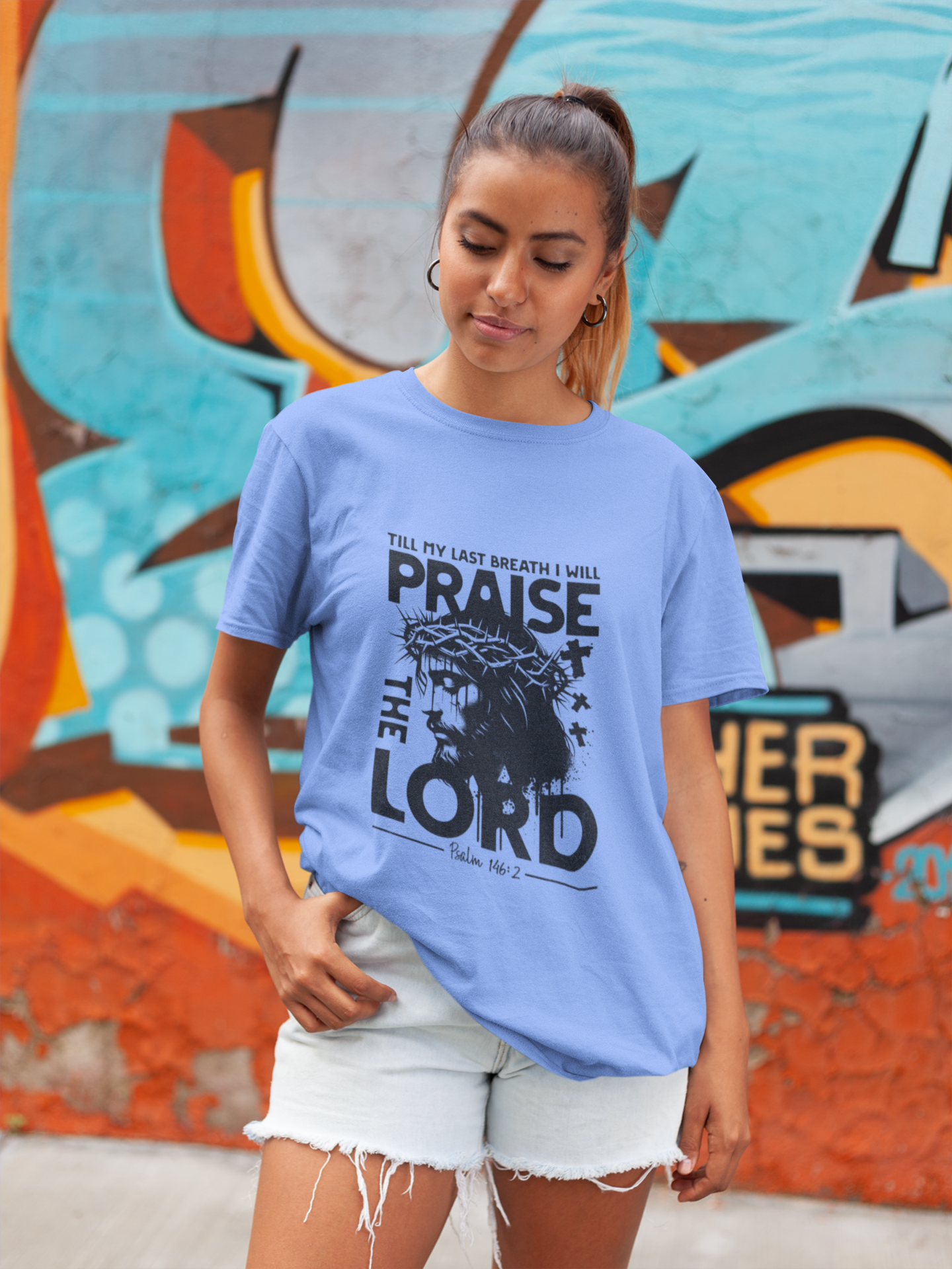 Worship Christian T-Shirt – Praise God Faith Graphic Tee