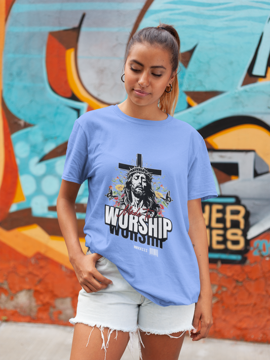 Worship Christian T-Shirt – Praise God Faith Streetwear Tee