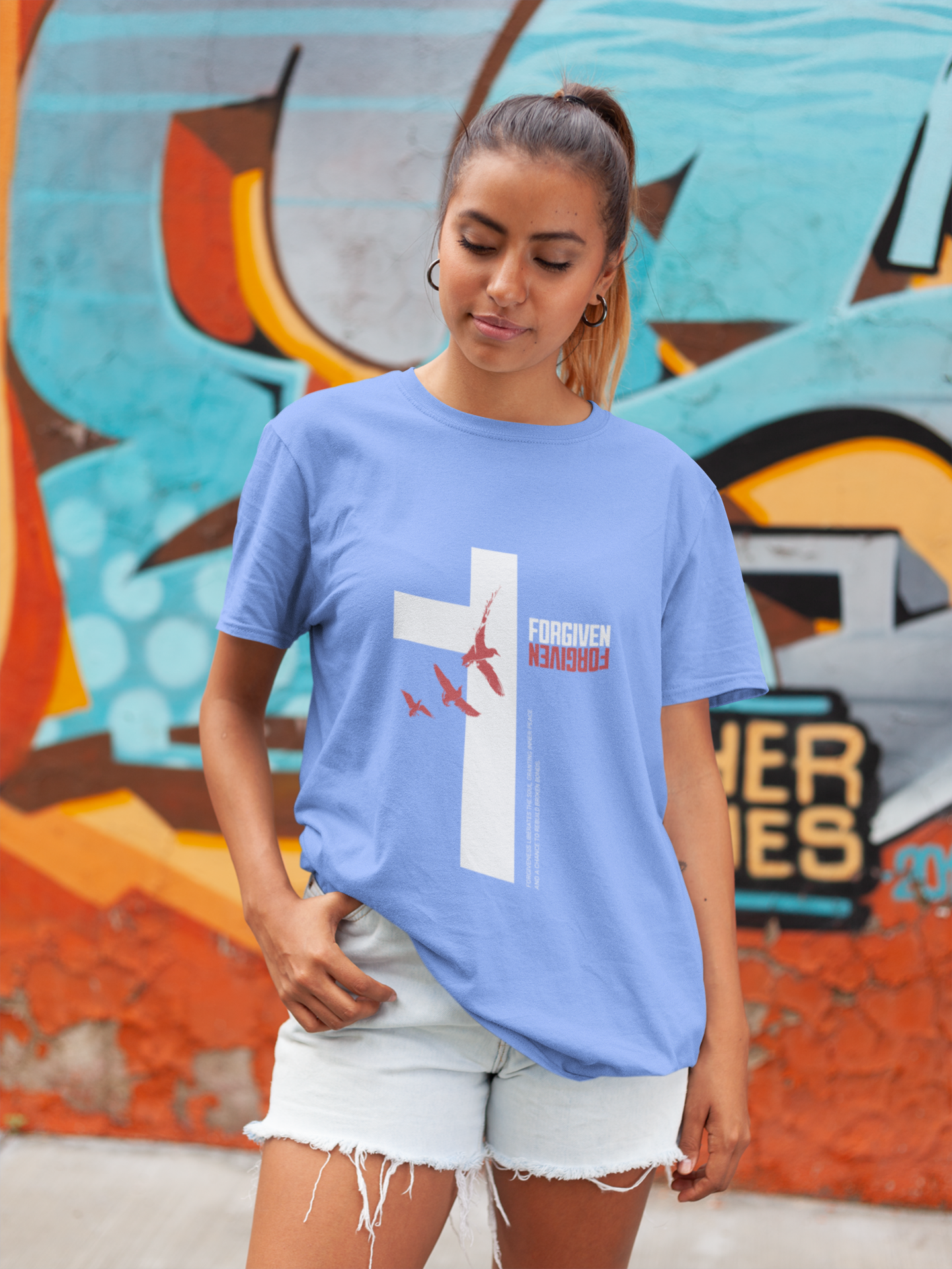Forgiven Christian T-Shirt – Minimalist Faith Graphic Tee