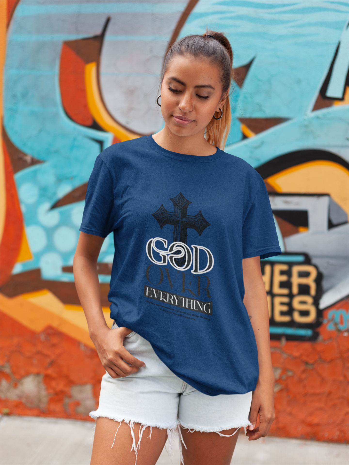 God Over Everything Shirt – Christian Faith Graphic Tee
