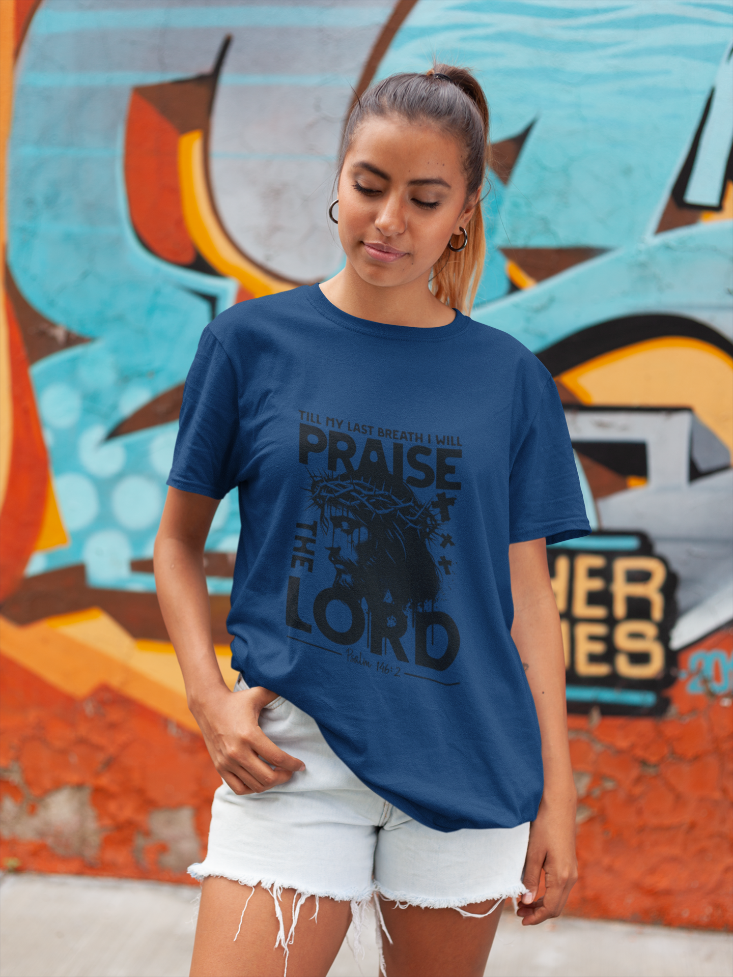 Worship Christian T-Shirt – Praise God Faith Graphic Tee