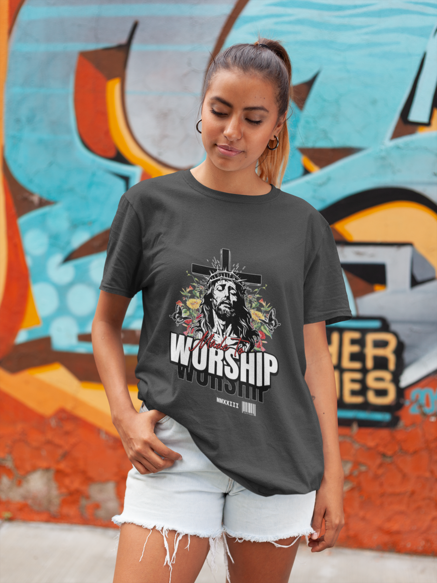 Worship Christian T-Shirt – Praise God Faith Streetwear Tee