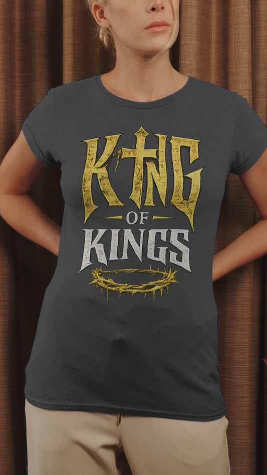 King of Kings Christian Graphic T-Shirt | Above All Kings Religious Streetwear Tee