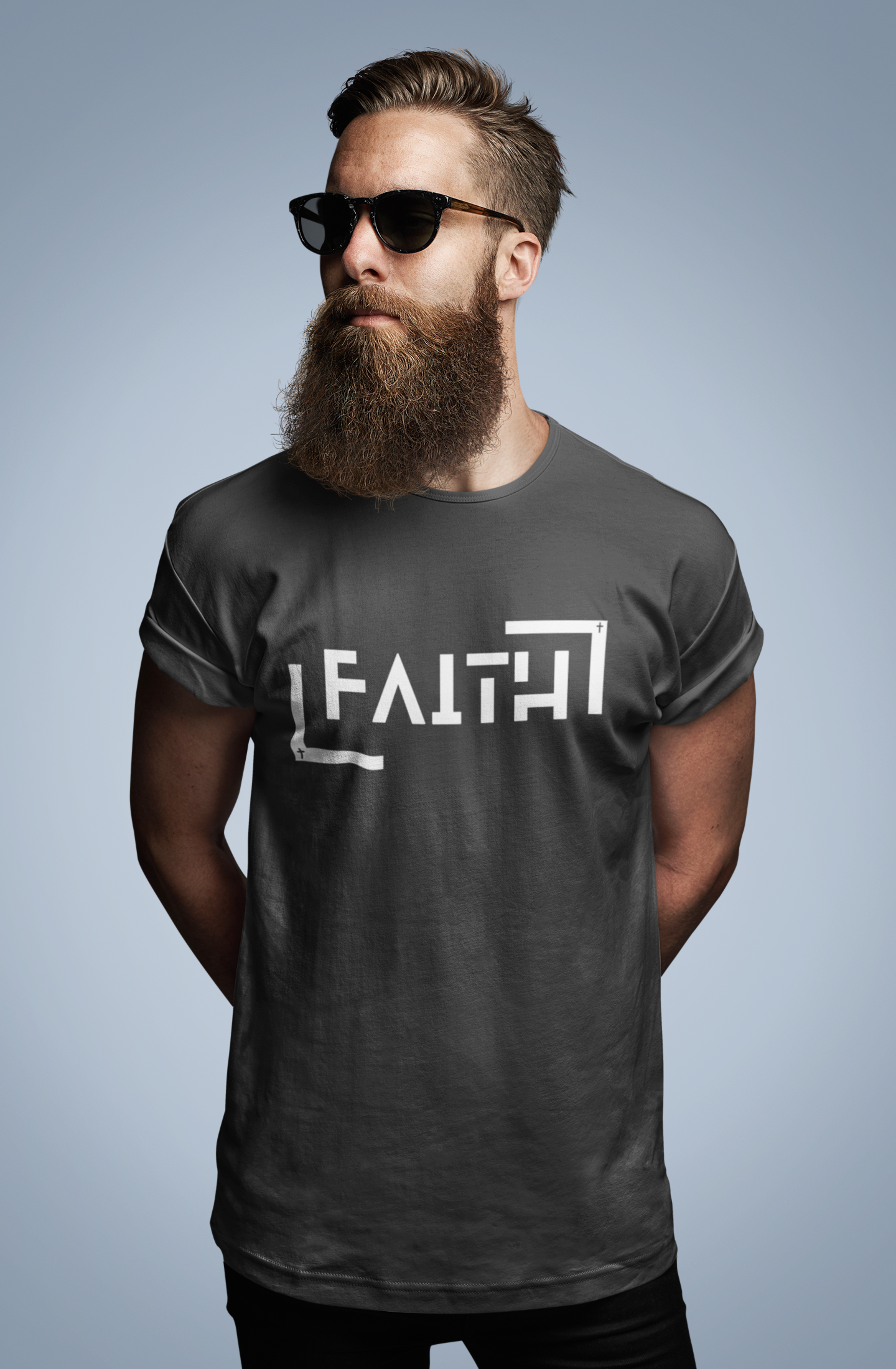 FAITH Minimalist Christian Graphic T-Shirt | Modern Religious Streetwear Tee