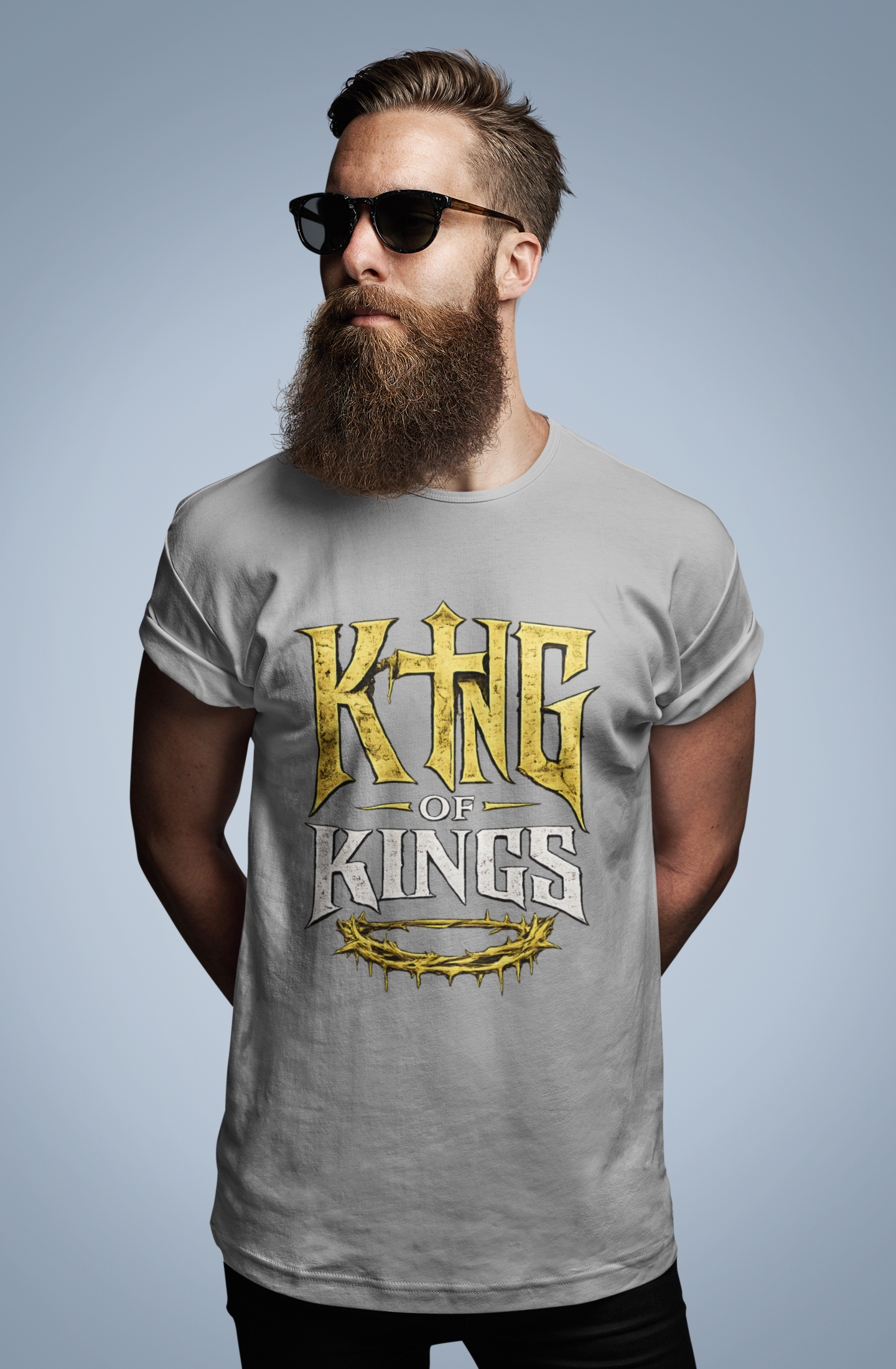 King of Kings Christian Graphic T-Shirt | Above All Kings Religious Streetwear Tee