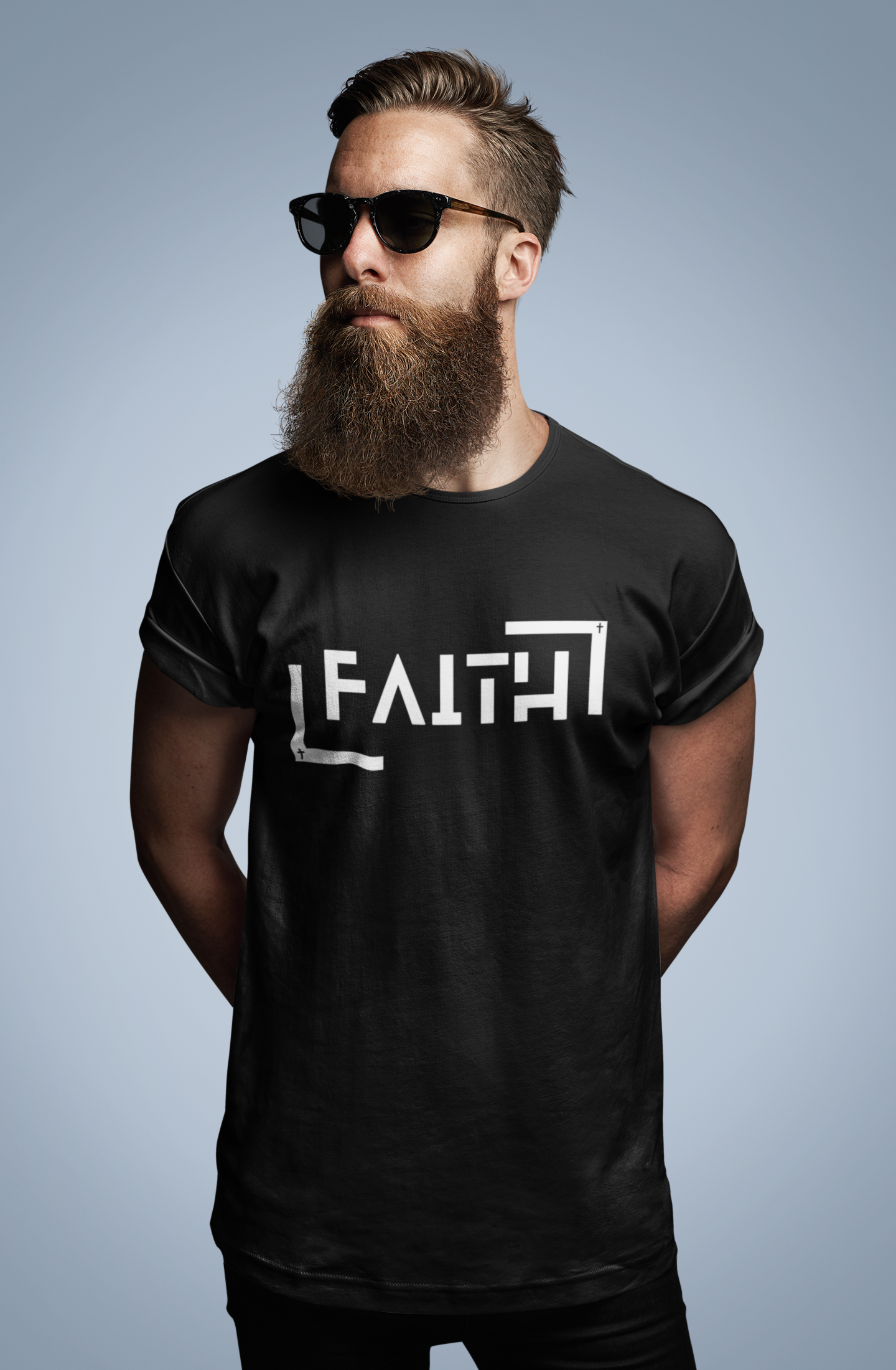 FAITH Minimalist Christian Graphic T-Shirt | Modern Religious Streetwear Tee