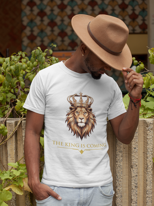 The King Is Coming Shirt – Lion of Judah Christian Graphic Tee