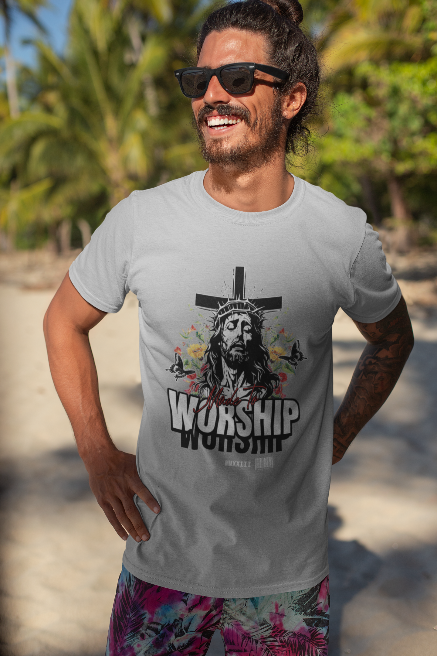 Worship Christian T-Shirt – Praise God Faith Streetwear Tee
