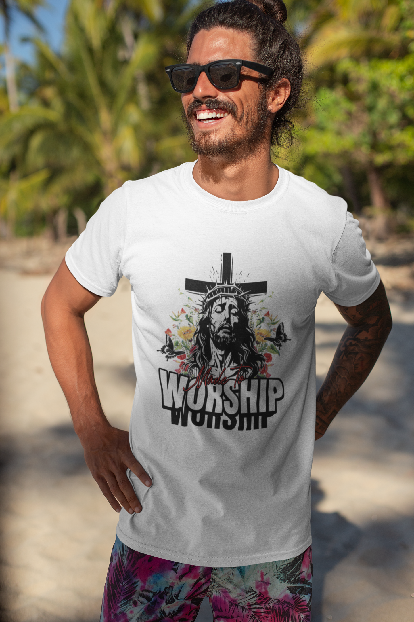 Worship Christian T-Shirt – Praise God Faith Streetwear Tee