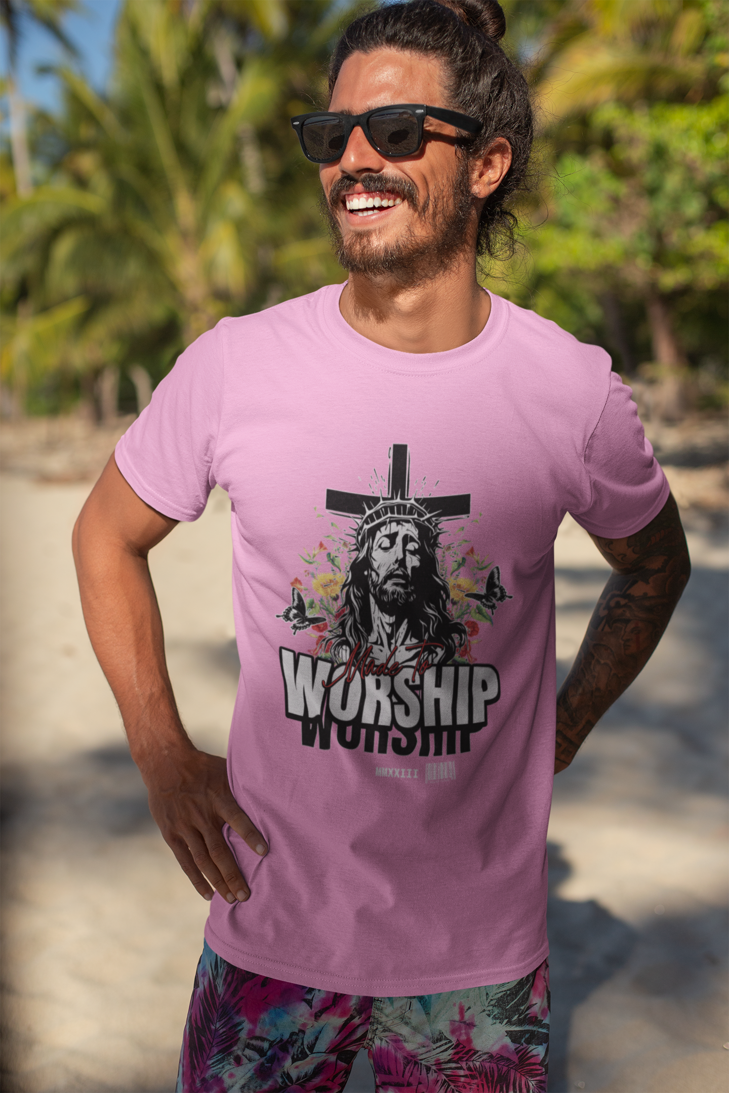 Worship Christian T-Shirt – Praise God Faith Streetwear Tee
