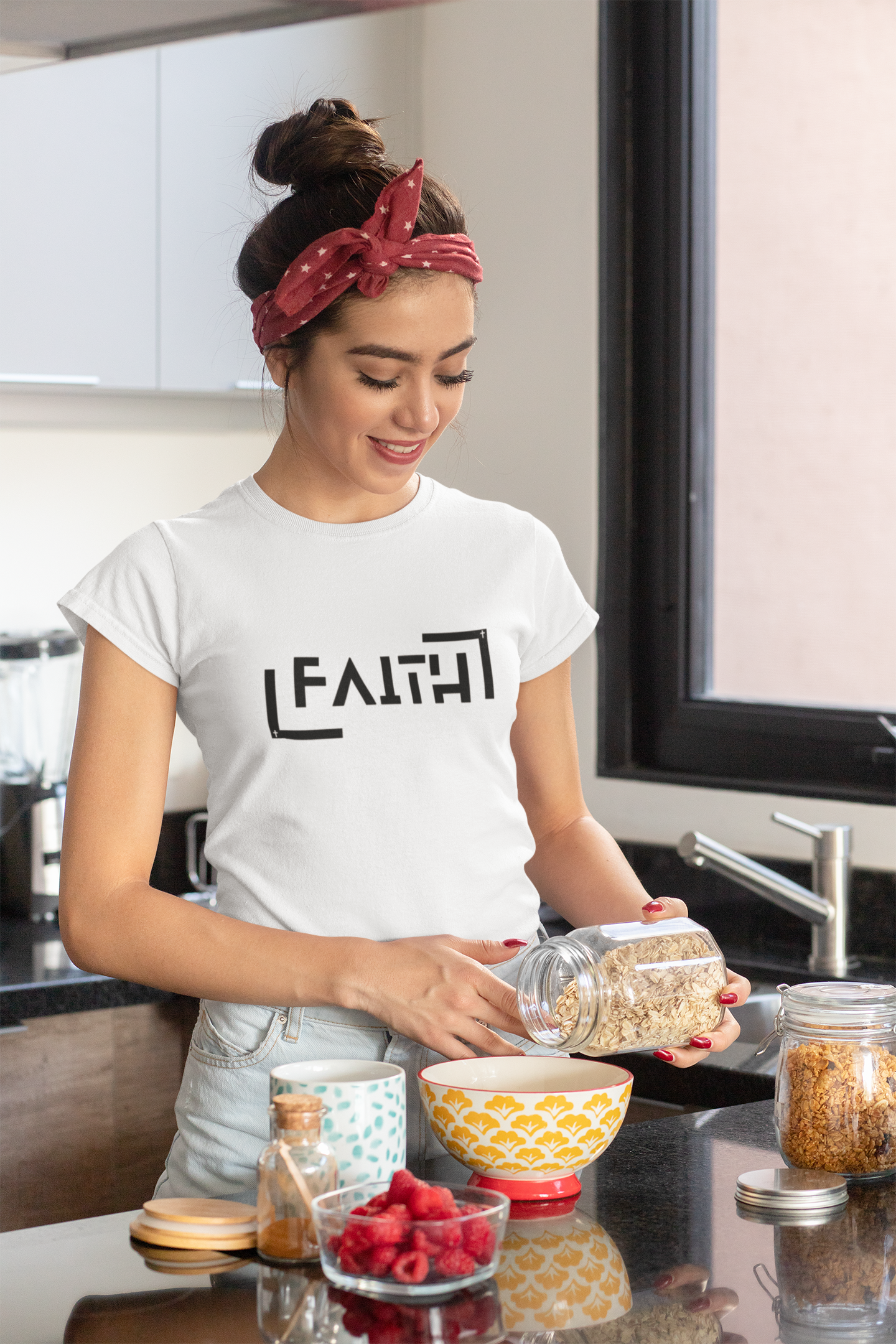 FAITH Minimalist Christian Graphic T-Shirt | Modern Religious Streetwear Tee