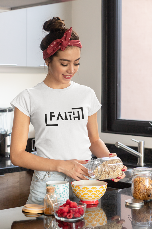 FAITH Minimalist Christian Graphic T-Shirt | Modern Religious Streetwear Tee
