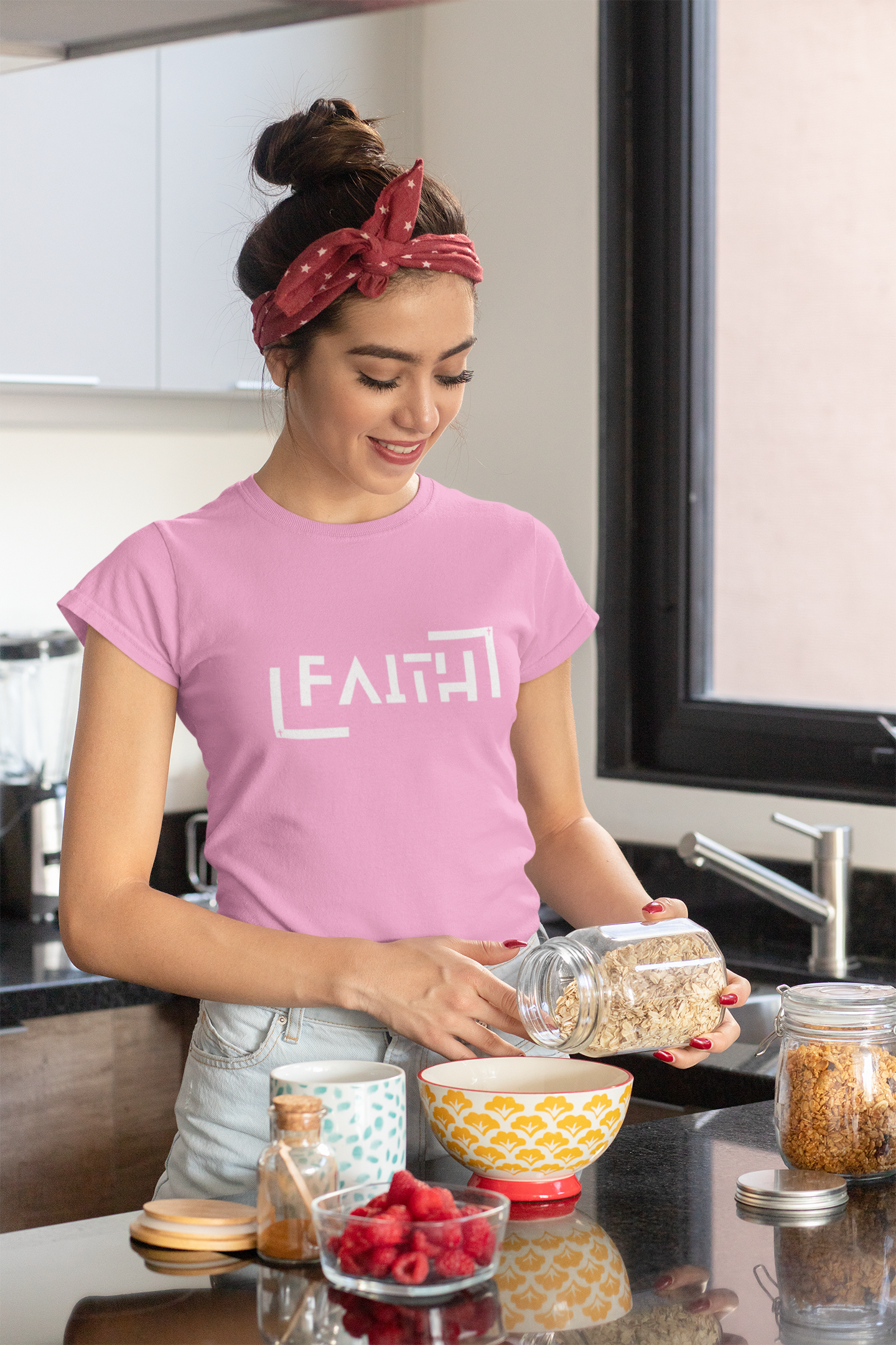 FAITH Minimalist Christian Graphic T-Shirt | Modern Religious Streetwear Tee
