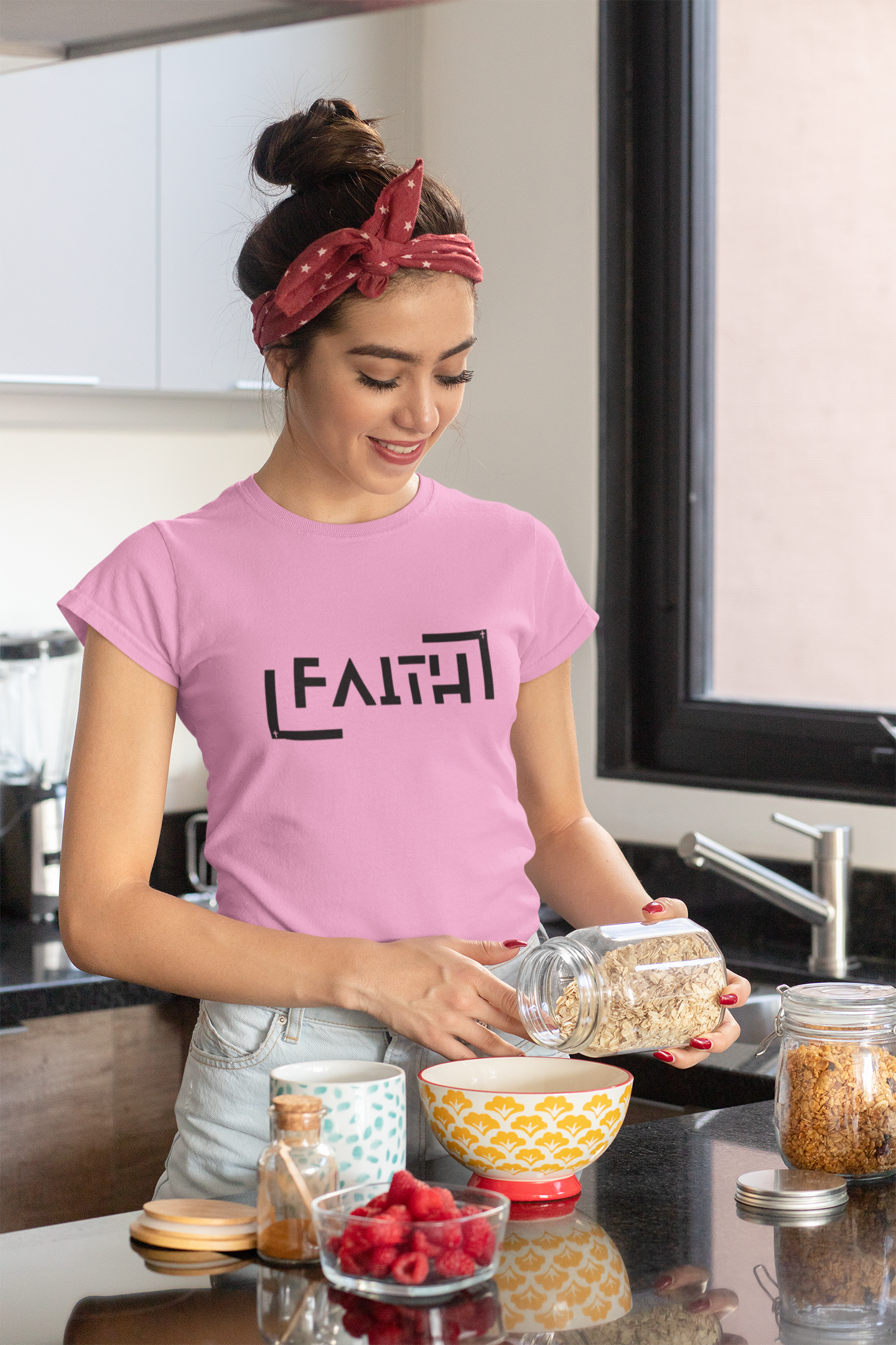 FAITH Minimalist Christian Graphic T-Shirt | Modern Religious Streetwear Tee