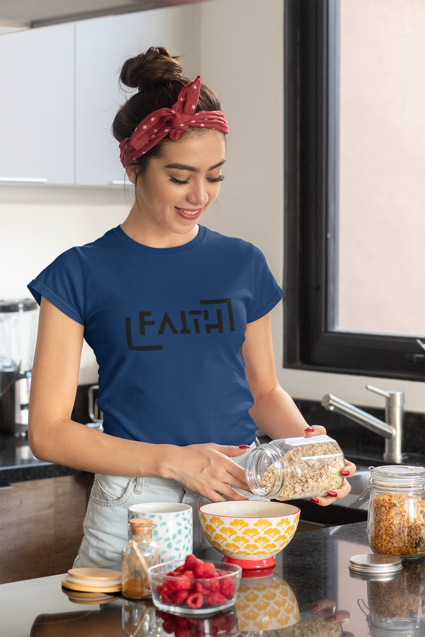FAITH Minimalist Christian Graphic T-Shirt | Modern Religious Streetwear Tee